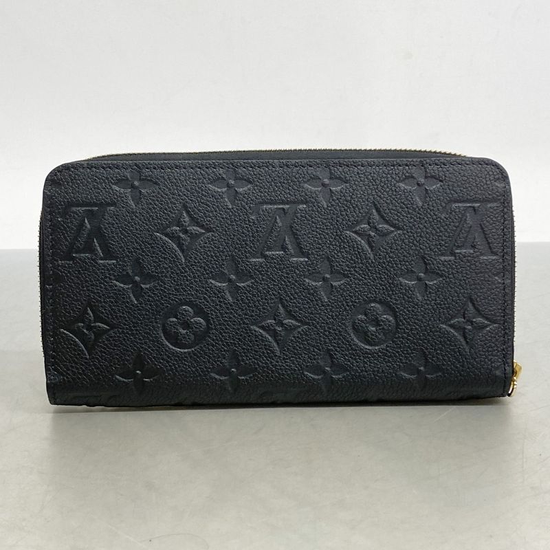 Louis Vuitton Long Wallet Monogram-empreinte Zippy Wallet M61864 Noir Ladies