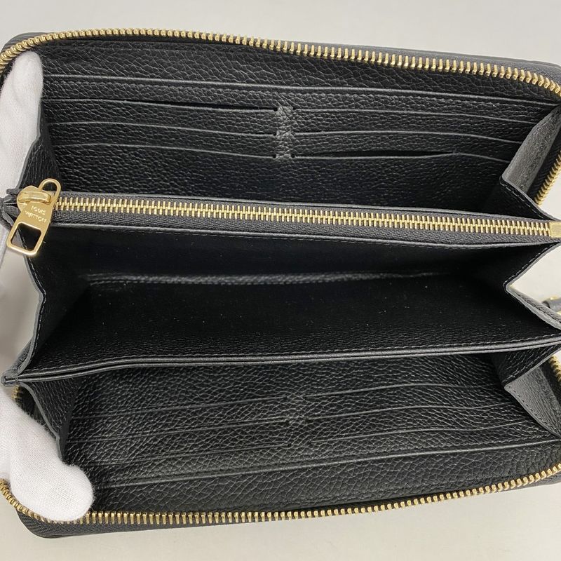 Louis Vuitton Long Wallet Monogram-empreinte Zippy Wallet M61864 Noir Ladies