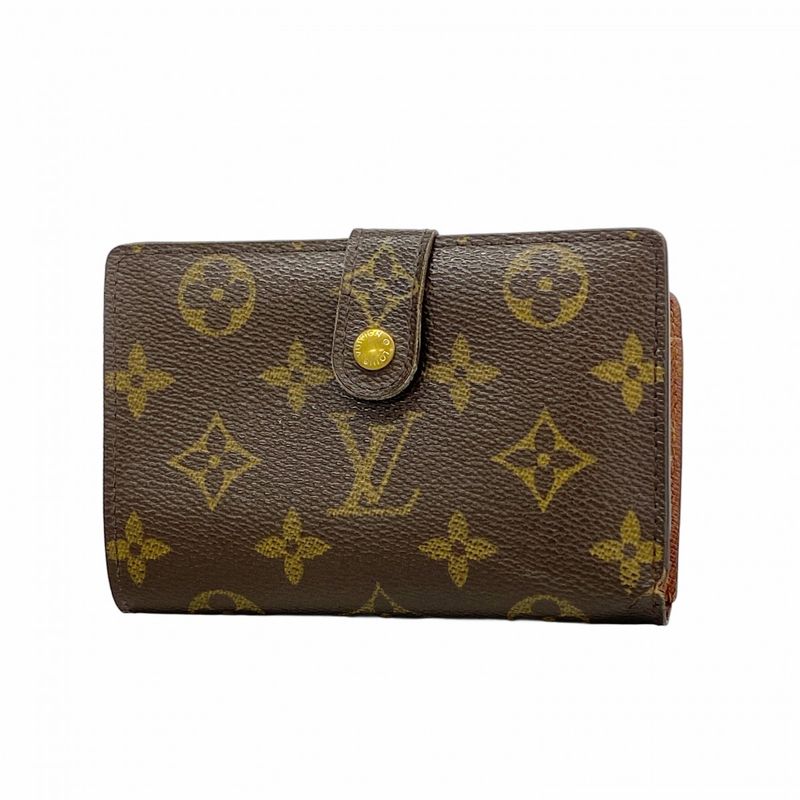 Louis Vuitton Wallet Monogram Porte Monnaie Viennois M61663 Brown Ladies