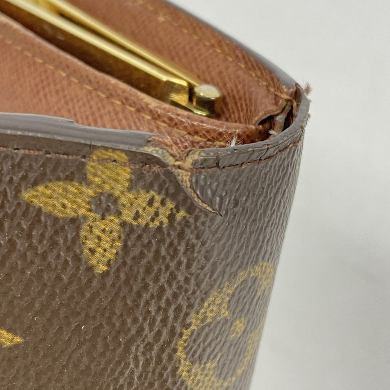 Louis Vuitton Wallet Monogram Porte Monnaie Viennois M61663 Brown Ladies