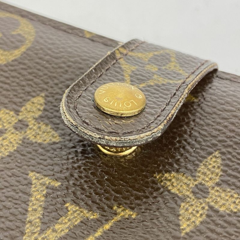 Louis Vuitton Wallet Monogram Porte Monnaie Viennois M61663 Brown Ladies