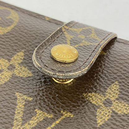 Louis Vuitton Wallet Monogram Porte Monnaie Viennois M61663 Brown Ladies
