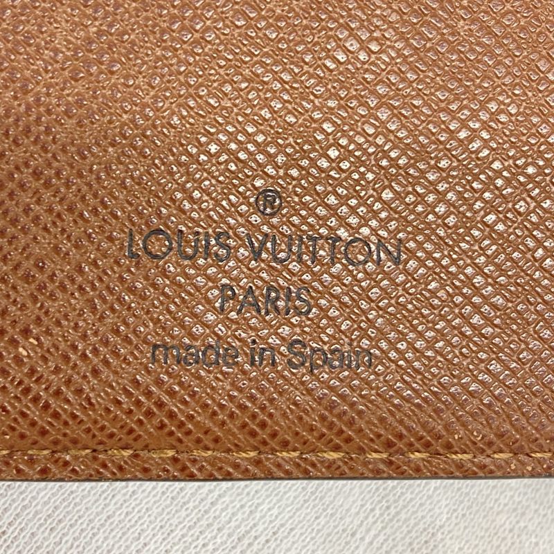 Louis Vuitton Wallet Monogram Porte Monnaie Viennois M61663 Brown Ladies