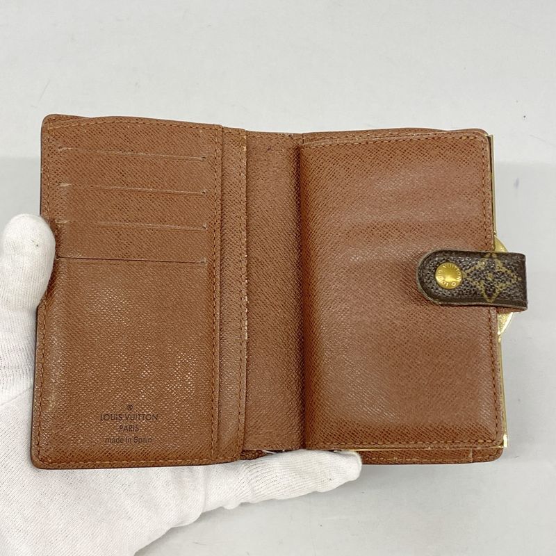 Louis Vuitton Wallet Monogram Porte Monnaie Viennois M61663 Brown Ladies