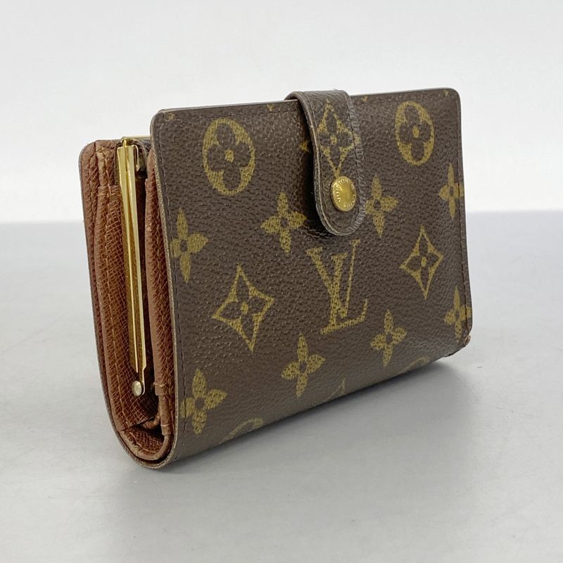 Louis Vuitton Wallet Monogram Porte Monnaie Viennois M61663 Brown Ladies