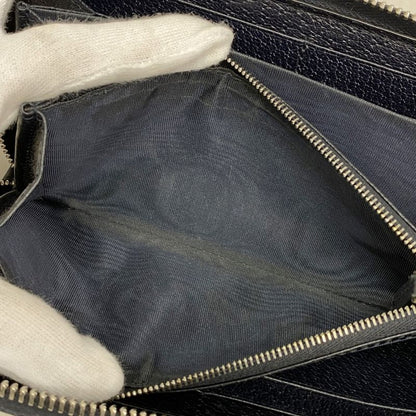 Gucci Long Wallet GG Supreme 673003 PVC Navy Beige Silver Hardware Men Women