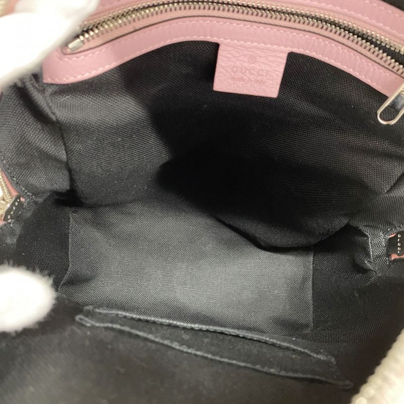 Gucci Backpack Daypack GG Psychedelic 601296 PVC Leather Pink Multicolor Silver