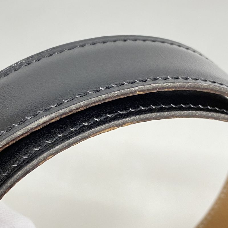 Hermes Belt Constance Belt Box Calf Courchevel Black Gold Hardware □D Engraved