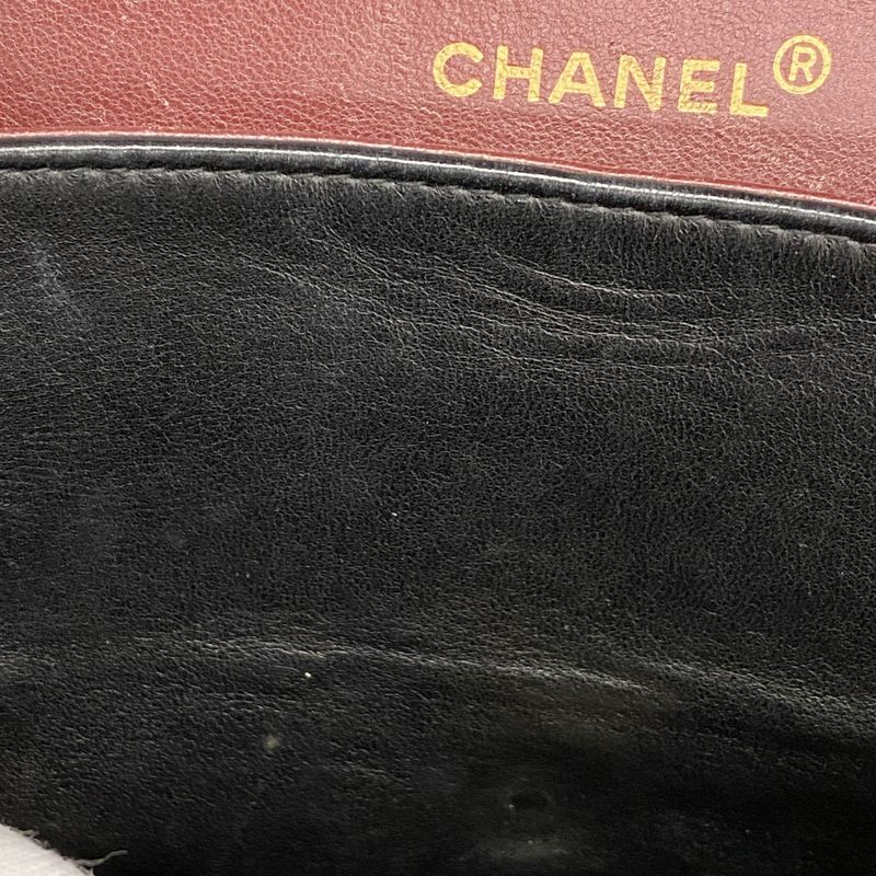 Chanel Shoulder Bag Matelasse Lambskin Black Gold Hardware Women