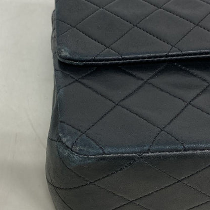 Chanel Shoulder Bag Matelasse Lambskin Black Gold Hardware Women