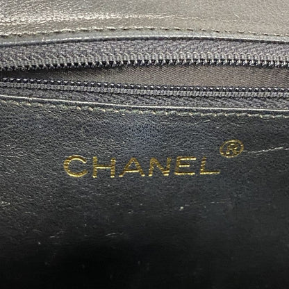Chanel Shoulder Bag Matelasse Lambskin Black Gold Hardware Women