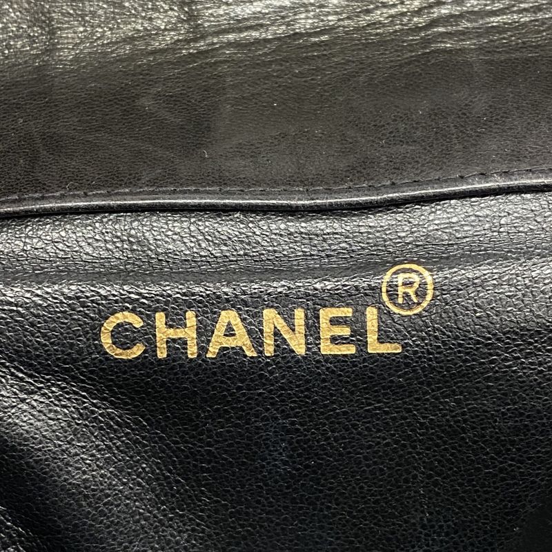 Chanel Backpack Daypack Matelasse Lambskin Black Gold Hardware Women