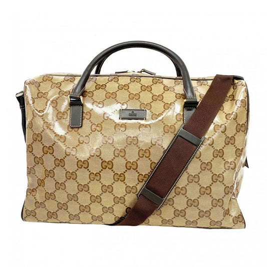 Gucci Handbag GG Crystal 278302 Coated Canvas Brown Chien Pan Gold Hardware