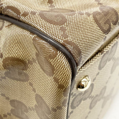 Gucci Handbag GG Crystal 278302 Coated Canvas Brown Chien Pan Gold Hardware