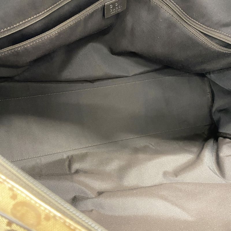 Gucci Handbag GG Crystal 278302 Coated Canvas Brown Chien Pan Gold Hardware