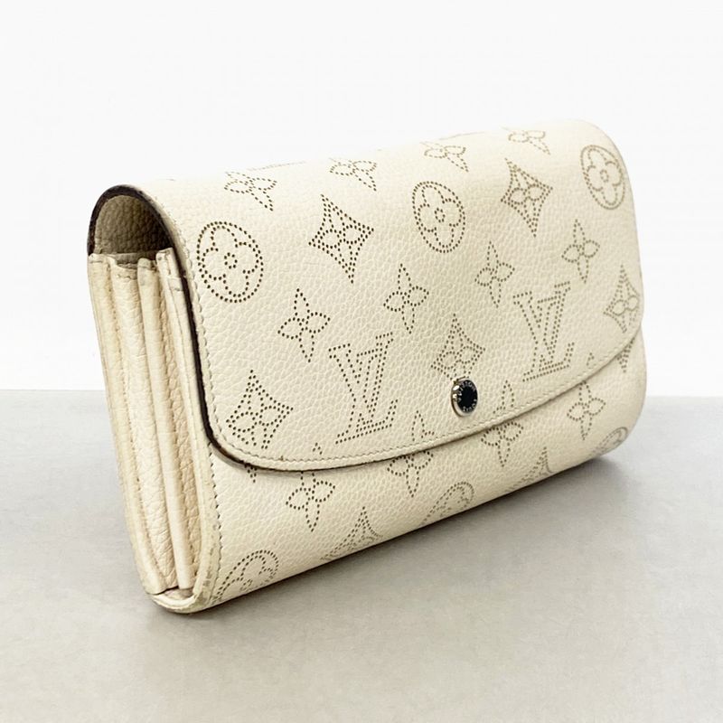 Louis Vuitton Long Wallet Mahina Portefeuille Mahina Iris M60177 Ivoire Ladies