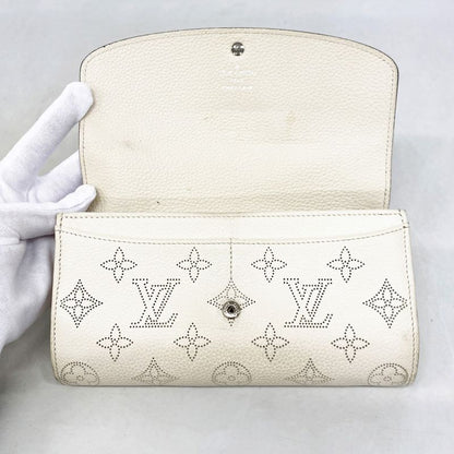 Louis Vuitton Long Wallet Mahina Portefeuille Mahina Iris M60177 Ivoire Ladies
