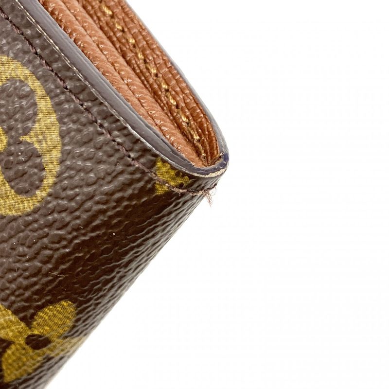 Louis Vuitton Long Wallet Monogram Pochette Porte Monet Cles Di M61726 Brown
