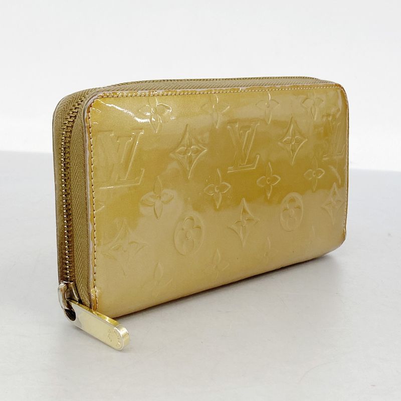 Louis Vuitton Vernis Zippy Wallet M91761 Beige Poodle Women's Long Wallet