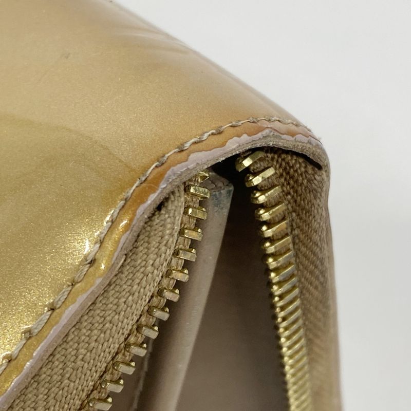 Louis Vuitton Vernis Zippy Wallet M91761 Beige Poodle Women's Long Wallet