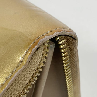 Louis Vuitton Vernis Zippy Wallet M91761 Beige Poodle Women's Long Wallet