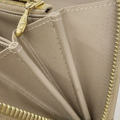 Louis Vuitton Vernis Zippy Wallet M91761 Beige Poodle Women's Long Wallet