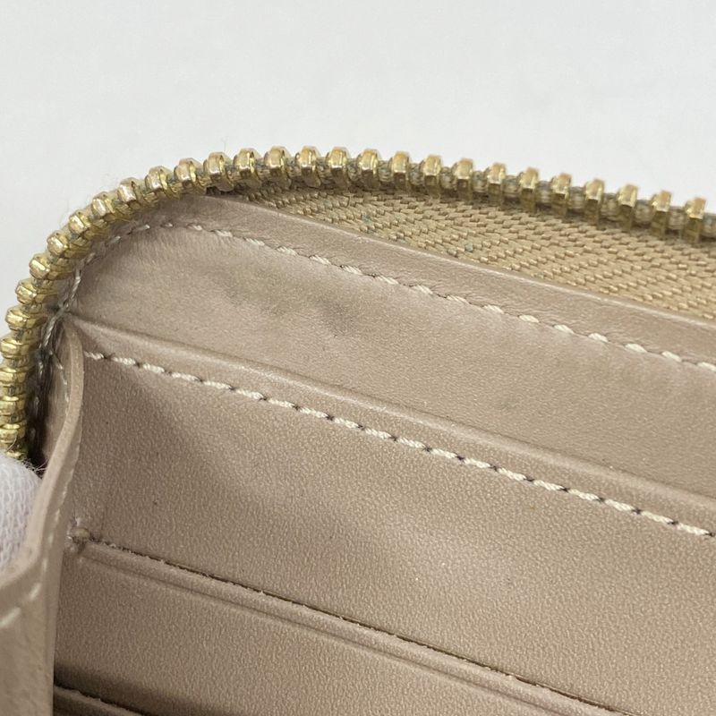 Louis Vuitton Vernis Zippy Wallet M91761 Beige Poodle Women's Long Wallet