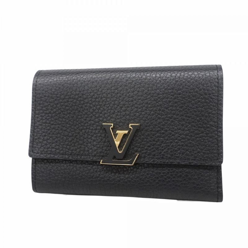 Louis Vuitton Trifold Wallet Taurillon Portefeuille Capucines Compact M62157