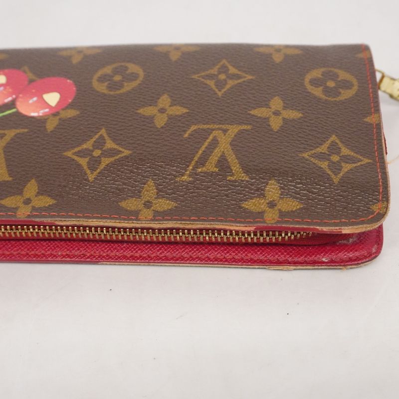 Louis Vuitton Long Wallet Monogram - Cherry / Collaboration With Takashi