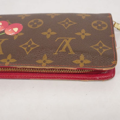 Louis Vuitton Long Wallet Monogram - Cherry / Collaboration With Takashi