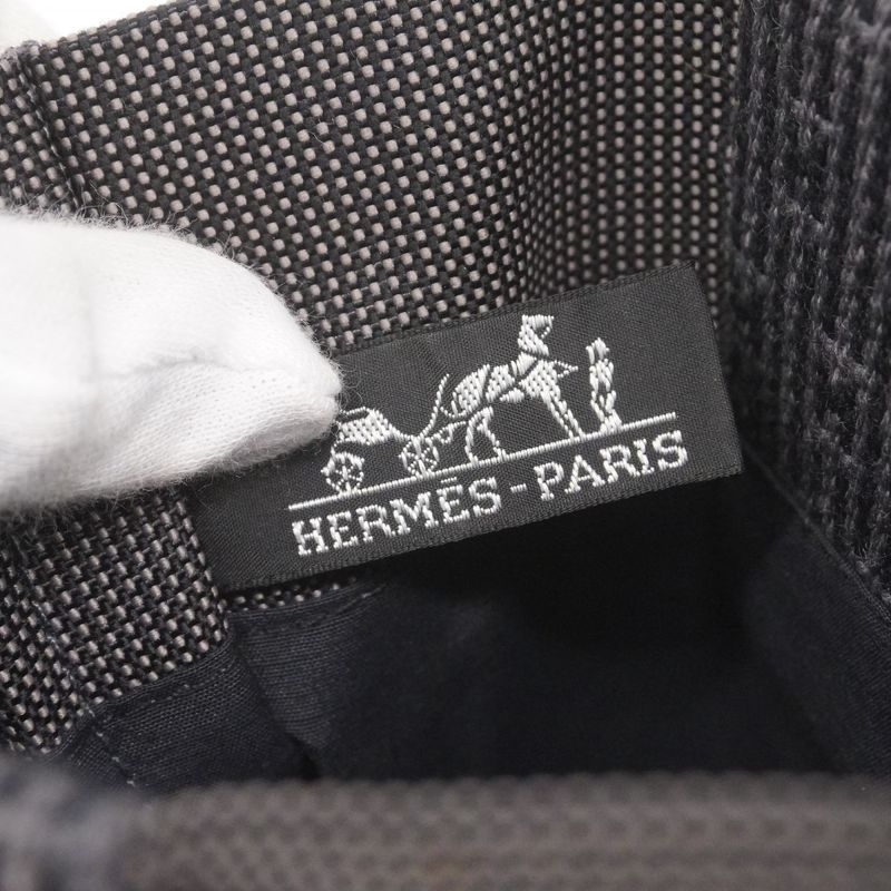 Hermes Shoulder Bag Her Line Pochette Canvas Gray Ladies