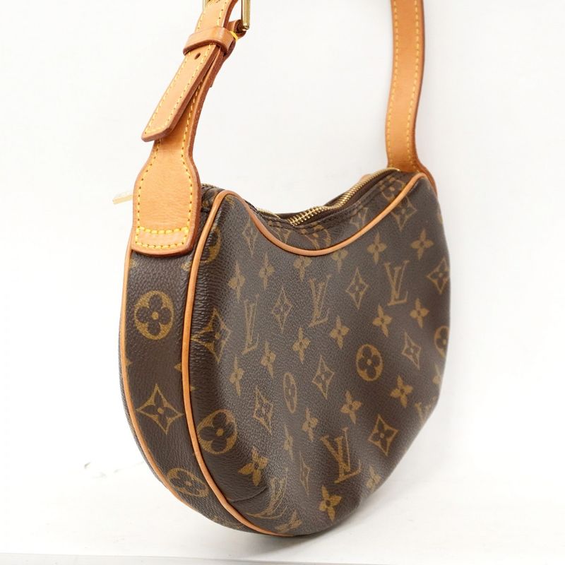 Louis Vuitton Shoulder Bag Monogram Pochette Croissant M51510 Brown Ladies
