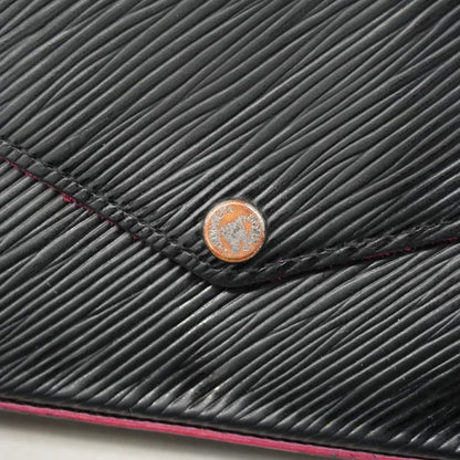 Louis Vuitton Shoulder Wallet Epi Pochette Felicie M64579 Noir Black / Hot Pin