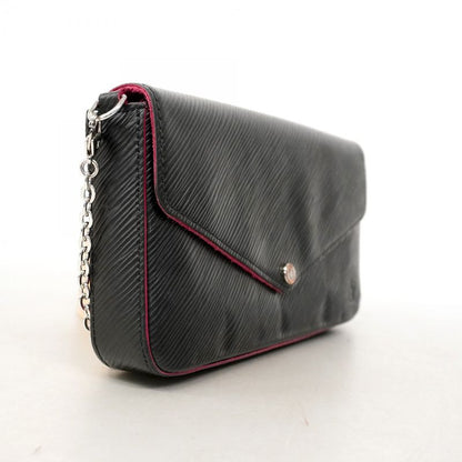 Louis Vuitton Shoulder Wallet Epi Pochette Felicie M64579 Noir Black / Hot Pin