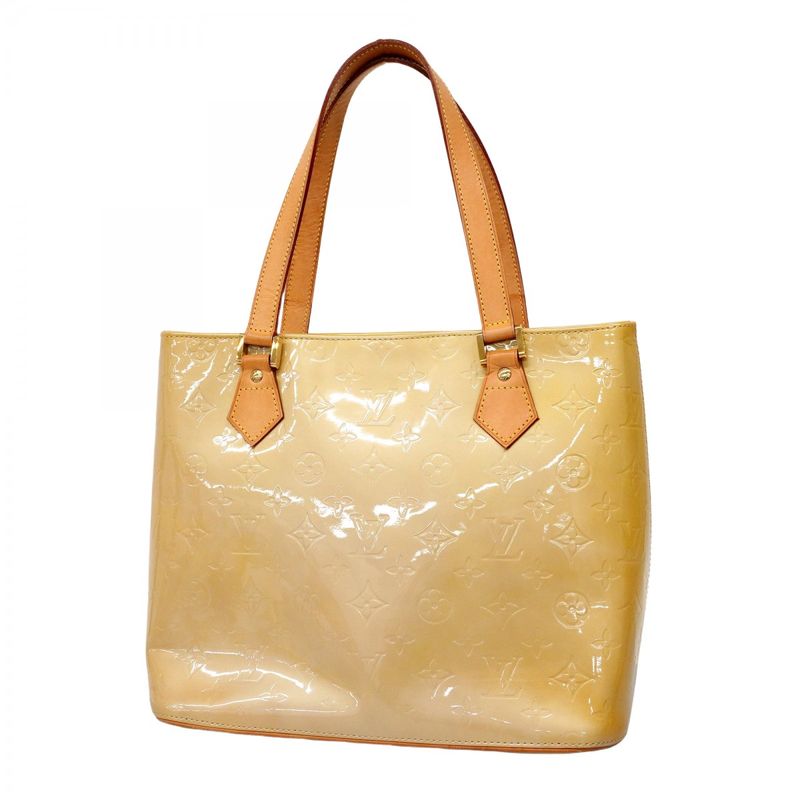 Louis Vuitton Tote Bag Vernis Houston M91004 Beige Women's