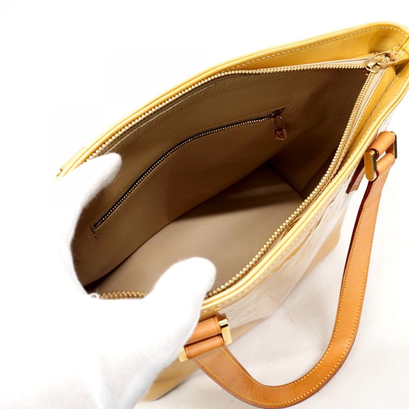 Louis Vuitton Tote Bag Vernis Houston M91004 Beige Women's