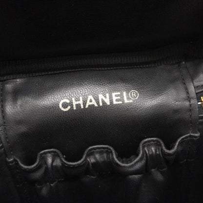 Chanel Vanity Bag Caviar Skin Black Gold Hardware Women