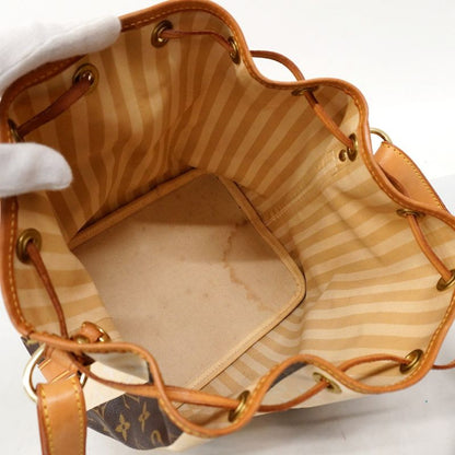 Louis Vuitton Shoulder Bag Monogram Rayures Petite Noe M40564 Brown Beige Ladies