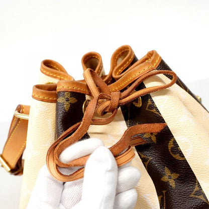 Louis Vuitton Shoulder Bag Monogram Rayures Petite Noe M40564 Brown Beige Ladies