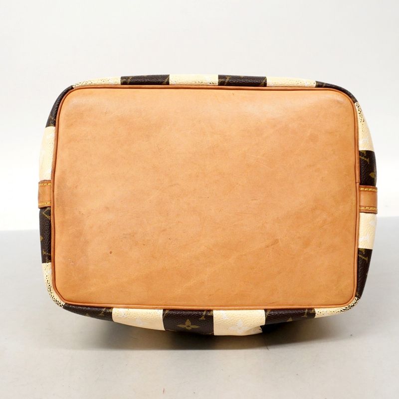 Louis Vuitton Shoulder Bag Monogram Rayures Petite Noe M40564 Brown Beige Ladies