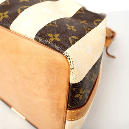 Louis Vuitton Shoulder Bag Monogram Rayures Petite Noe M40564 Brown Beige Ladies