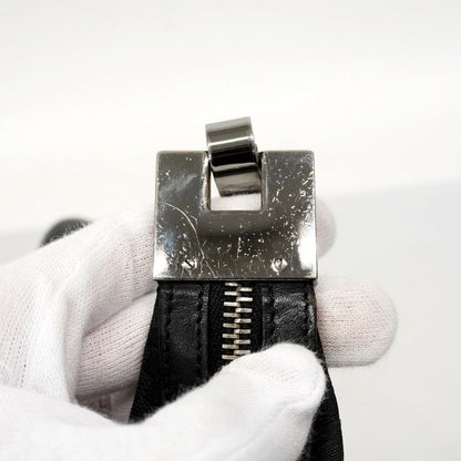 Gucci Shoulder Bag GG Canvas 001 3814 Canvas Black Silver Hardware Women