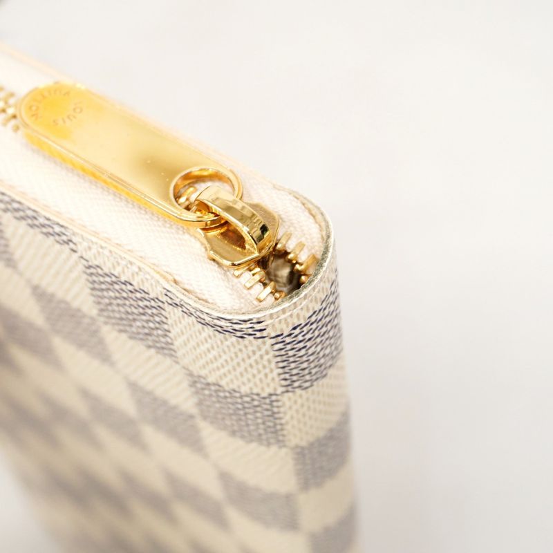 Louis Vuitton Damier Azure Zippy Wallet N60019 White Ladies