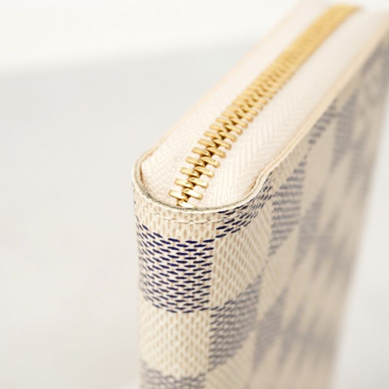 Louis Vuitton Damier Azure Zippy Wallet N60019 White Ladies