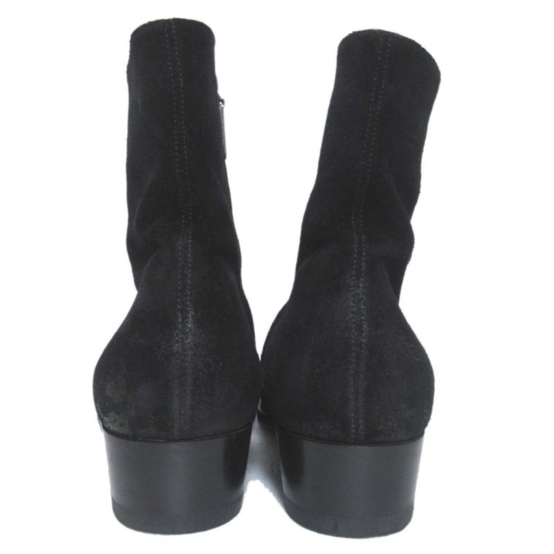 Saint Laurent Paris Suede Zip Wyatt Boots Short Boots Size 39.5 Equivalent to