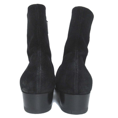 Saint Laurent Paris Suede Zip Wyatt Boots Short Boots Size 39.5 Equivalent to