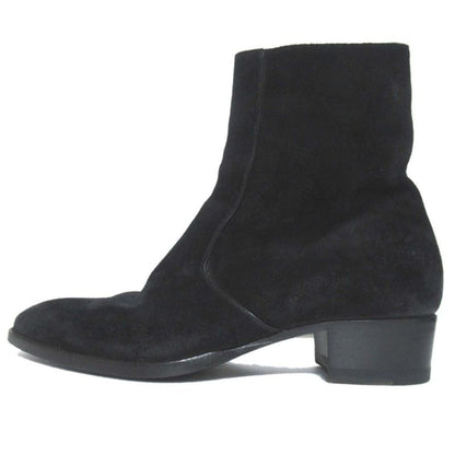 Saint Laurent Paris Suede Zip Wyatt Boots Short Boots Size 39.5 Equivalent to
