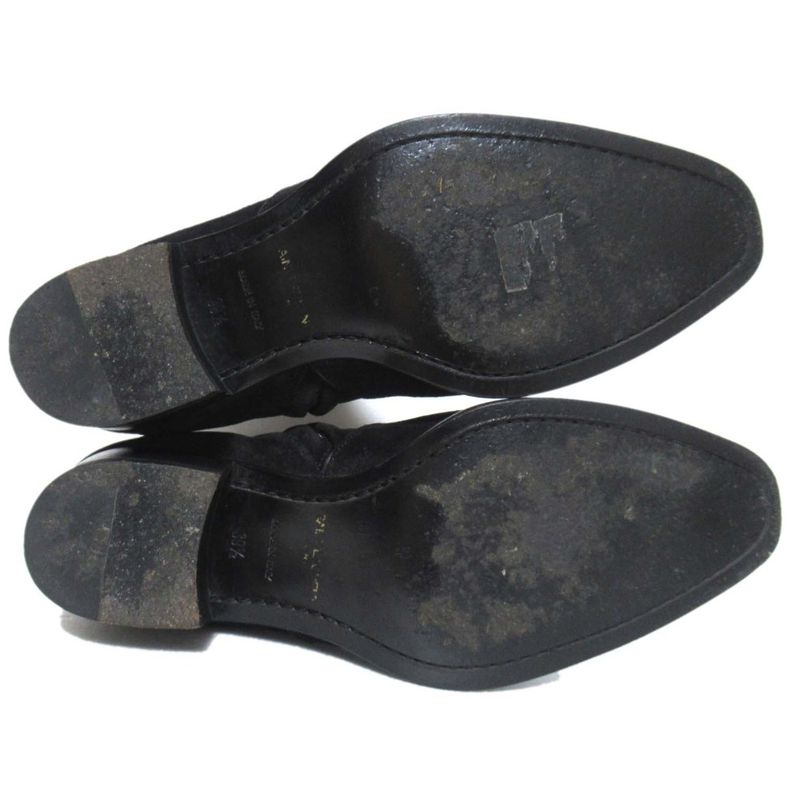 Saint Laurent Paris Suede Zip Wyatt Boots Short Boots Size 39.5 Equivalent to