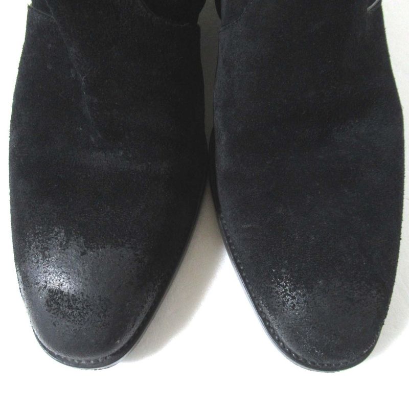 Saint Laurent Paris Suede Zip Wyatt Boots Short Boots Size 39.5 Equivalent to