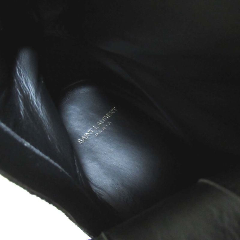 Saint Laurent Paris Suede Zip Wyatt Boots Short Boots Size 39.5 Equivalent to